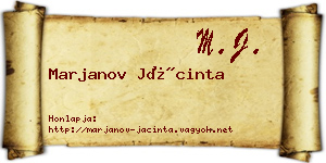 Marjanov Jácinta névjegykártya